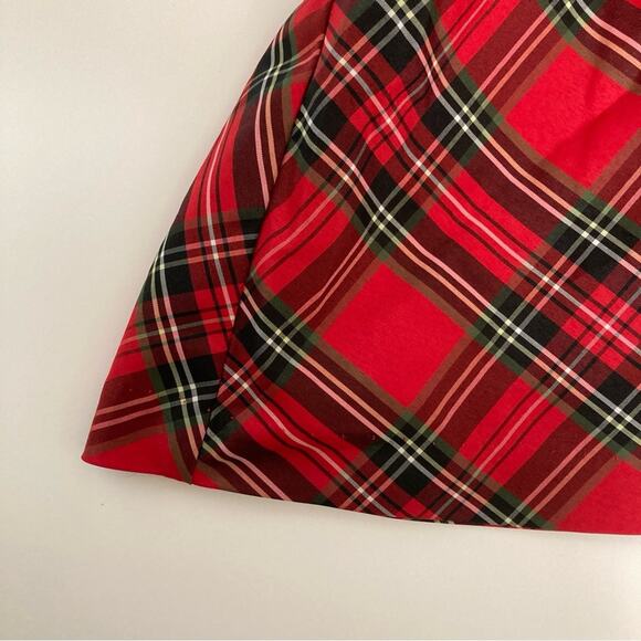 Oshkosh B’Gosh Red Tartan Plaid Holiday Christmas Black Bow Formal Dress - Picture 4 of 10